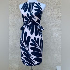 VGUC Ann Taylor Petite Blue & Blush Dress - Size 0P